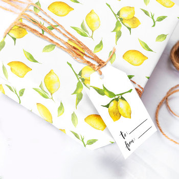 Lemon Wrapping Paper by SugSpc_Invitations at Zazzle