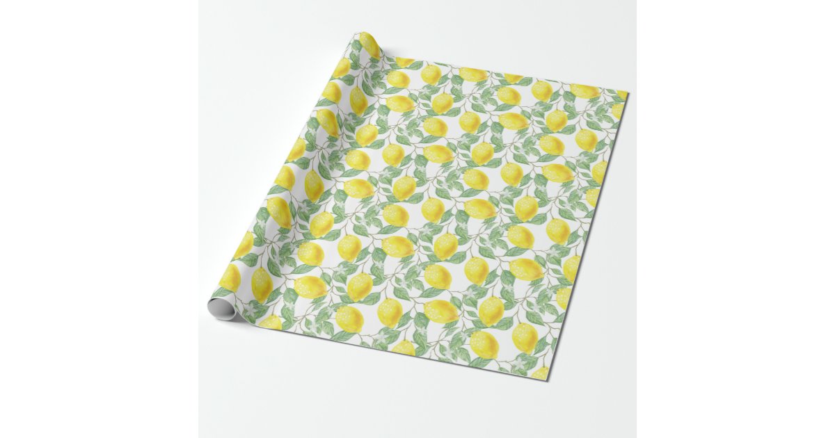 Lemon Wrapping Paper Zazzle