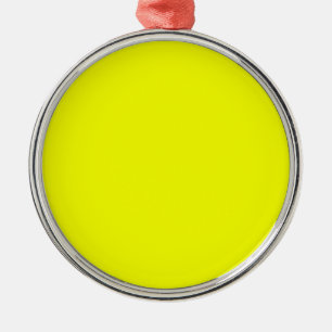 Lemon Yellow Accent Decor Color Customize This Metal Ornament