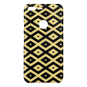 Lemon yellow and black diamond pattern uncommon google pixel XL case