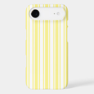 Lemon yellow and white candy stripes iPhone 17 air case