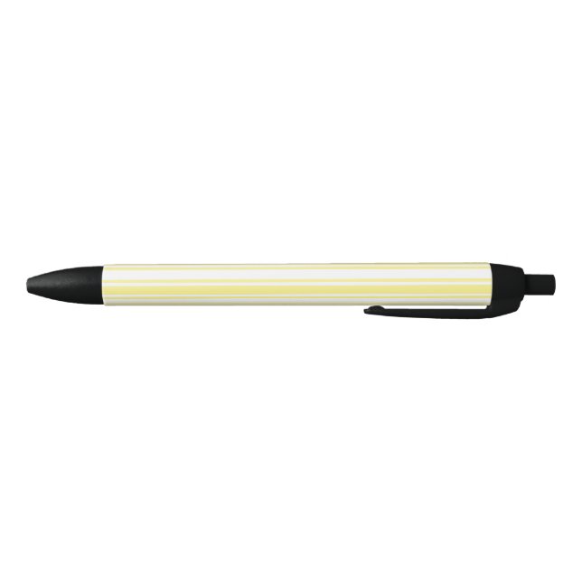 Lemon yellow and white candy stripes pen (Bottom)
