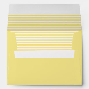 Lemon Yellow and White Striped Envelope