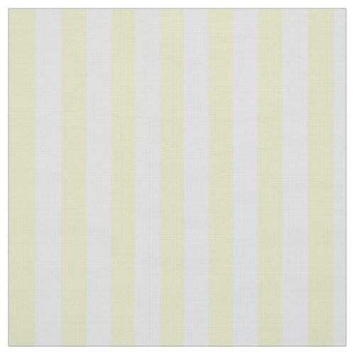 Lemon Yellow and White Vertical Stripes Fabric
