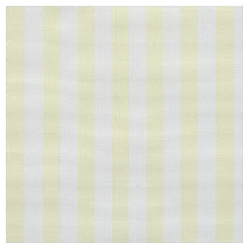 Lemon Yellow and White Vertical Stripes Fabric