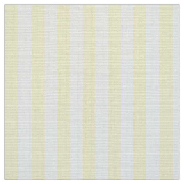 Lemon Yellow and White Vertical Stripes Fabric (Swatch)