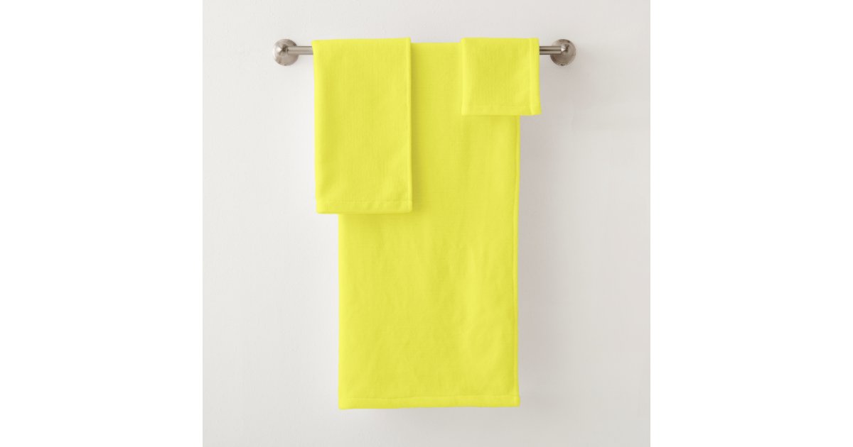 Lemon Yellow Bath Towel Set Zazzle