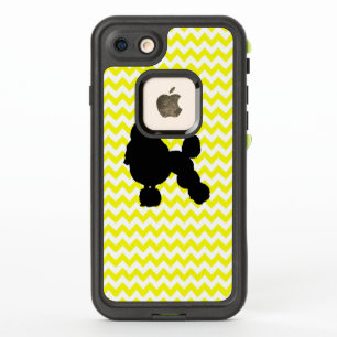 Lemon Yellow Chevron With Poodle