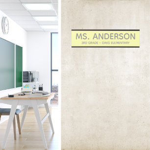 Lemon Yellow Classroom Door Sign