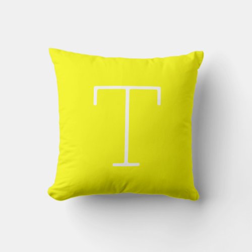 Lemon Yellow Customize Front  Back For Gifts Throw Pillow