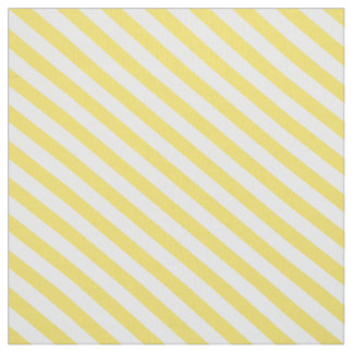 Lemon Yellow Diagonal Stripes Fabric