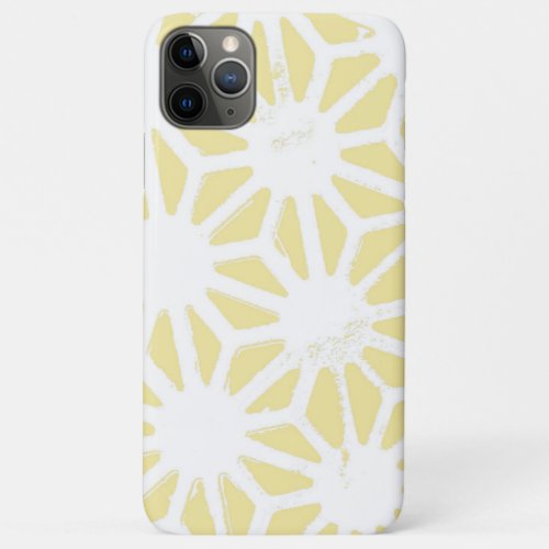 Lemon yellow geometric pattern iPhone 11 pro max case