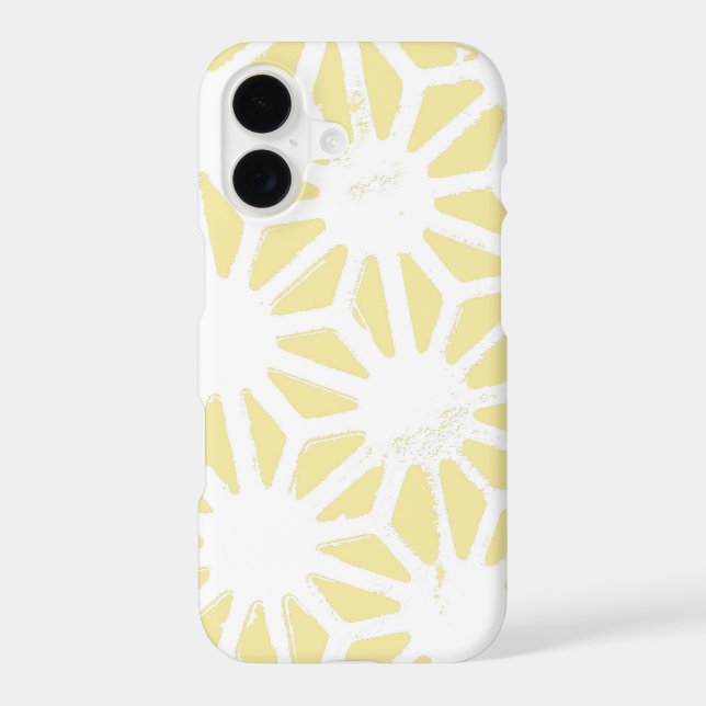 Lemon yellow geometric pattern Case-Mate iPhone case (Back)