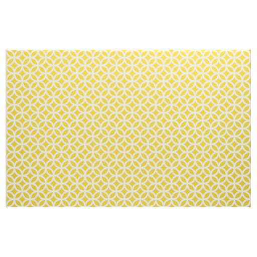 Lemon Yellow Geometric Pattern Fabric