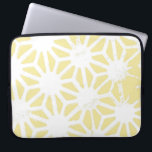 Lemon yellow geometric pattern laptop sleeve<br><div class="desc">Lemon yellow and white geometric pattern</div>