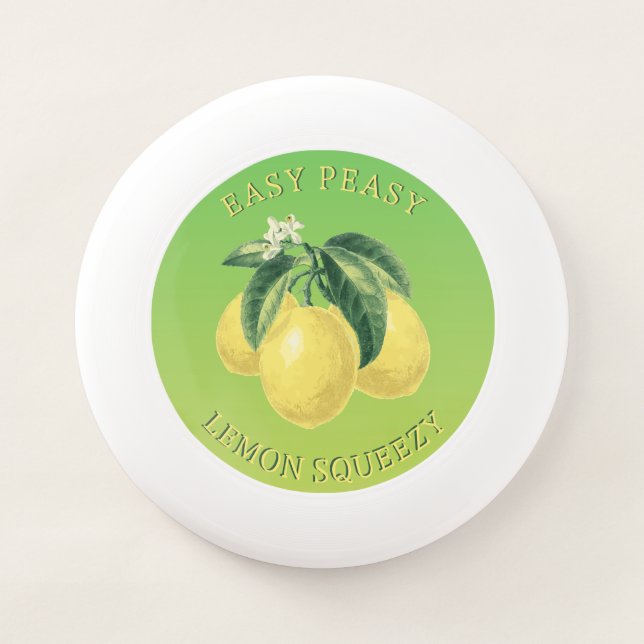 Lemon Yellow Green Easy Peasy Wham-O Frisbee (Front)