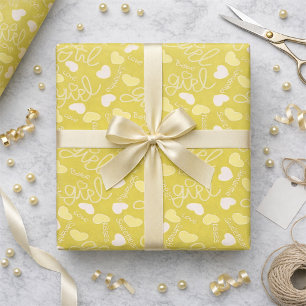 Lemon Yellow Love Wrapping Paper