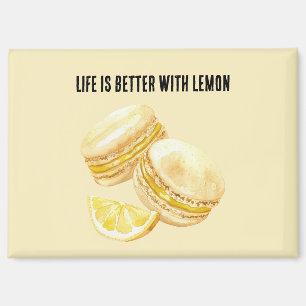 Lemon Yellow Macarons Magnet