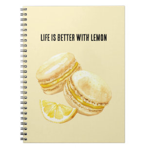 Lemon Yellow Macarons Notebook