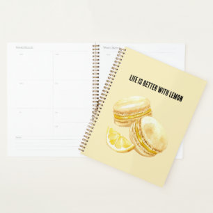 Lemon Yellow Macarons Planner