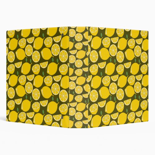 Lemon Yellow Modern Fun Cute 3 Ring Binder