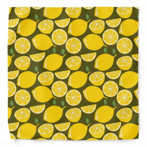 Lemon Yellow Modern Fun Cute Bandana