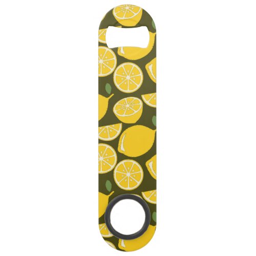 Lemon Yellow Modern Fun Cute Bar Key