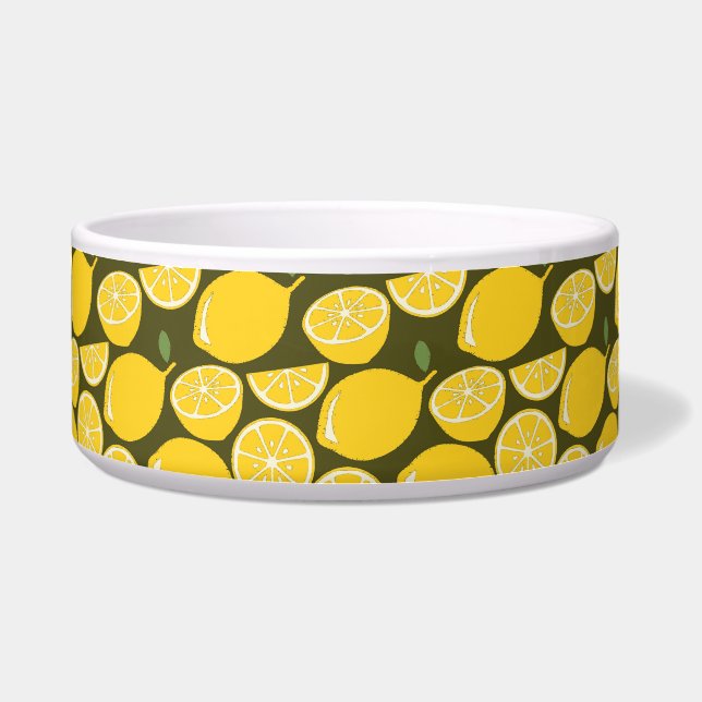 Lemon Yellow Modern Fun Cute Bowl (Front)