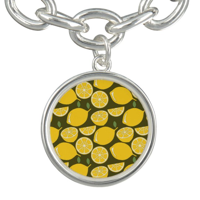 Lemon Yellow Modern Fun Cute Bracelet (Design)