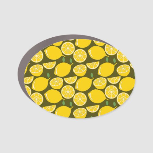 Lemon Yellow Modern Fun Cute Car Magnet