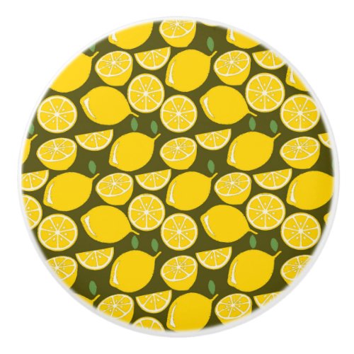 Lemon Yellow Modern Fun Cute Ceramic Knob