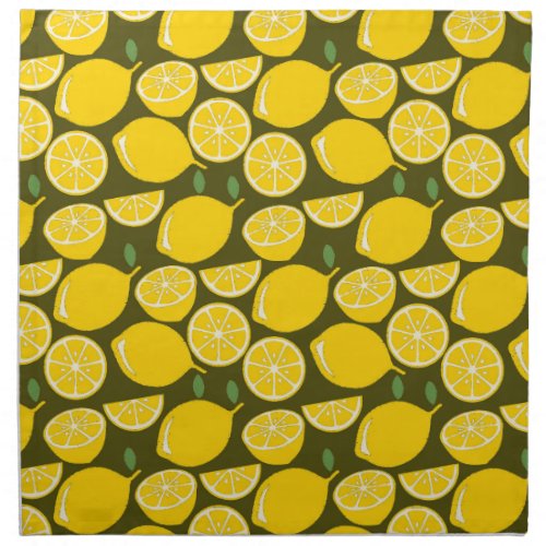 Lemon Yellow Modern Fun Cute Cloth Napkin