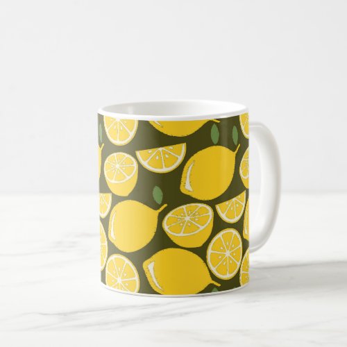 Lemon Yellow Modern Fun Cute Coffee Mug