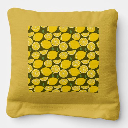 Lemon Yellow Modern Fun Cute Cornhole Bags