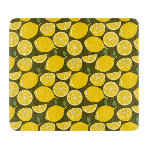 Lemon Yellow Modern Fun Cute Cutting Board