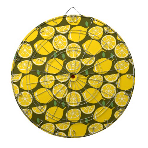 Lemon Yellow Modern Fun Cute Dart Board