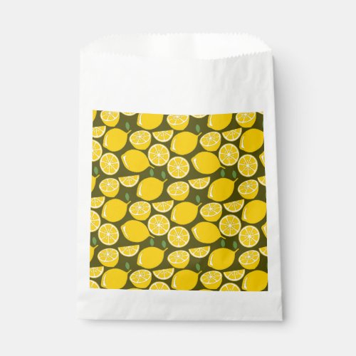 Lemon Yellow Modern Fun Cute Favor Bag