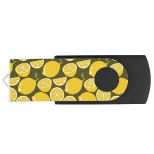 Lemon Yellow Modern Fun Cute Flash Drive
