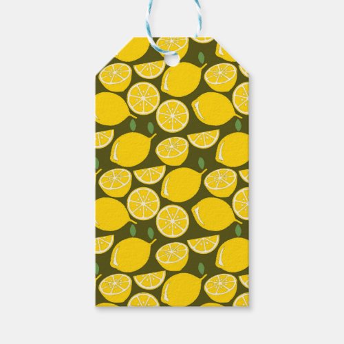 Lemon Yellow Modern Fun Cute Gift Tags