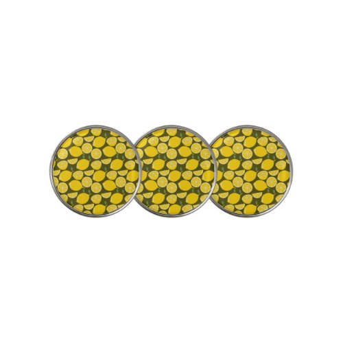 Lemon Yellow Modern Fun Cute Golf Ball Marker