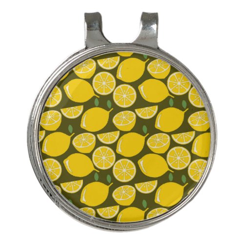 Lemon Yellow Modern Fun Cute Golf Hat Clip