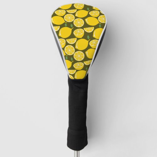 Lemon Yellow Modern Fun Cute Golf Head Cover