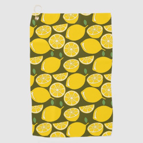 Lemon Yellow Modern Fun Cute Golf Towel