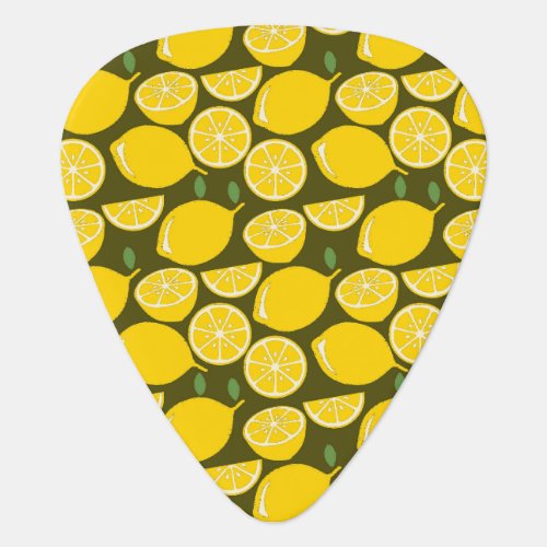 Lemon Yellow Modern Fun Cute Guitar Pick