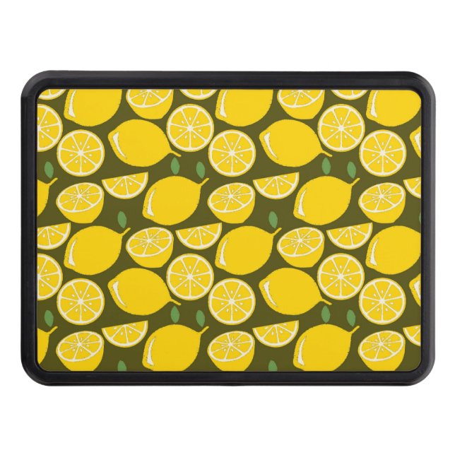 Lemon Yellow Modern Fun Cute Hitch Cover (Front)