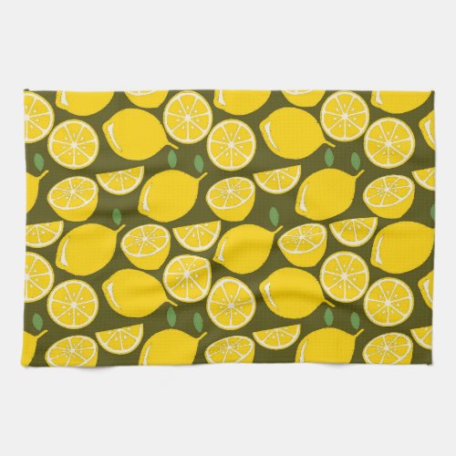 Lemon Yellow Modern Fun Cute Kitchen Towel