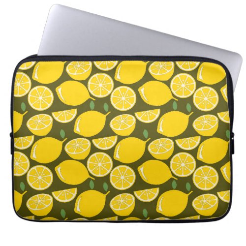 Lemon Yellow Modern Fun Cute Laptop Sleeve