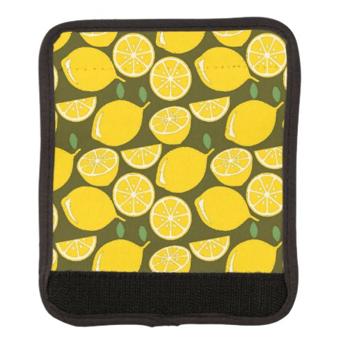 Lemon Yellow Modern Fun Cute Luggage Handle Wrap