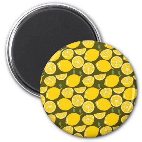 Lemon Yellow Modern Fun Cute Magnet