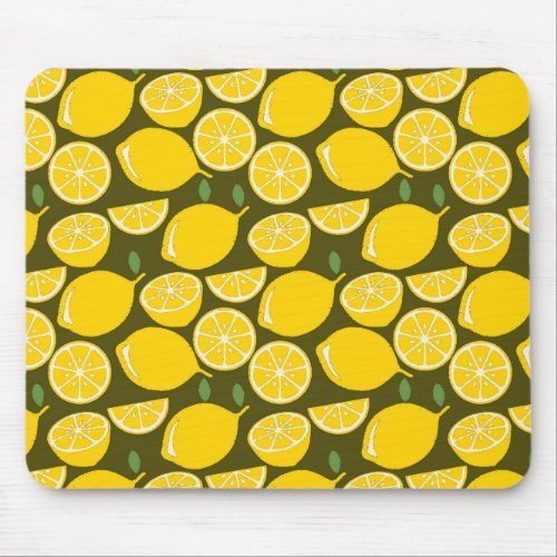 Lemon Yellow Modern Fun Cute Mouse Pad